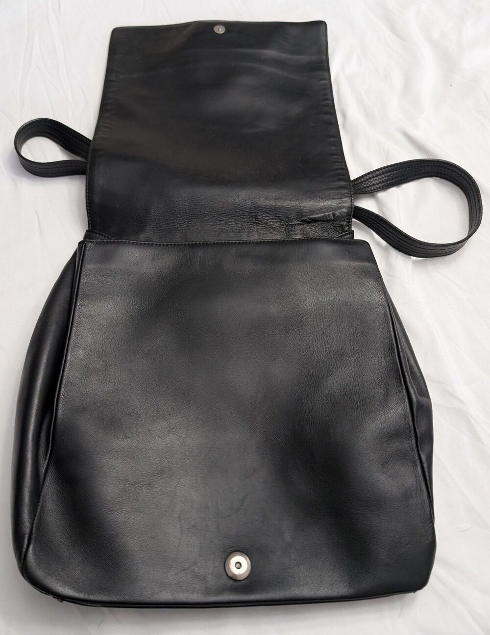 Genuine Vintage BURBERRY Black Leather Shoulder Bag Purse - Picture 2 of 10